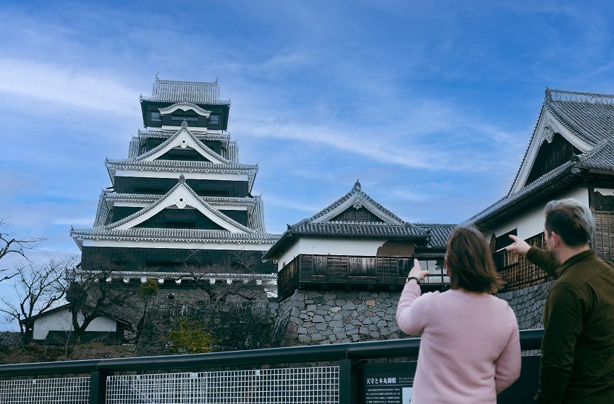 Passerelle d'observation du château de Kumamoto