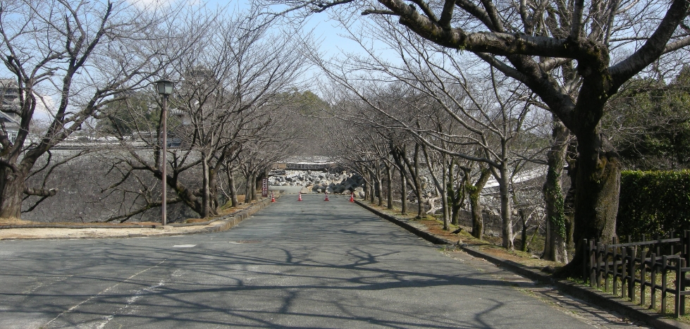 照片: 西大手門、戌亥櫓（從二之丸廣場望去）