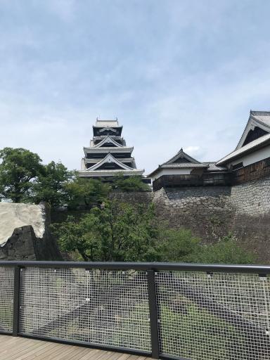 特別見学通路からの眺め(天守閣復旧後)