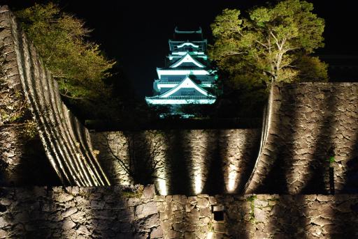 熊本城　ライトアップ