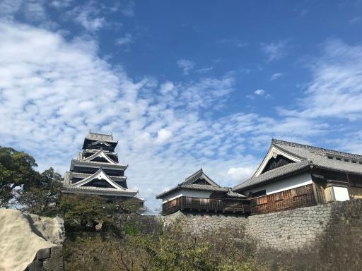 特別見学通路からの眺め(天守閣復旧後)