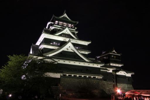 熊本城　ライトアップ