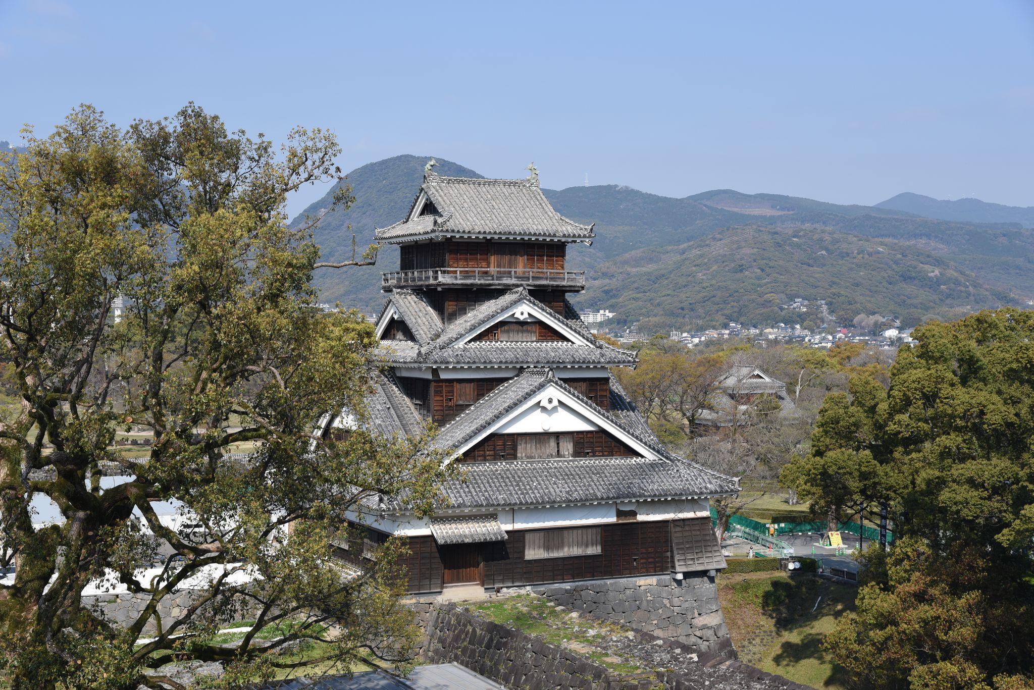 宇土櫓(地震後)