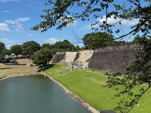 322西出丸西側石垣崩落(令和８年熊本地震)