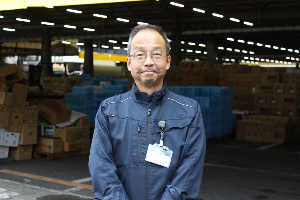 毎日のパトロールが欠かせないという熊本地方卸売市場の総務部長・國徳健二さん
