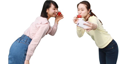 イチゴの食べ放題の写真